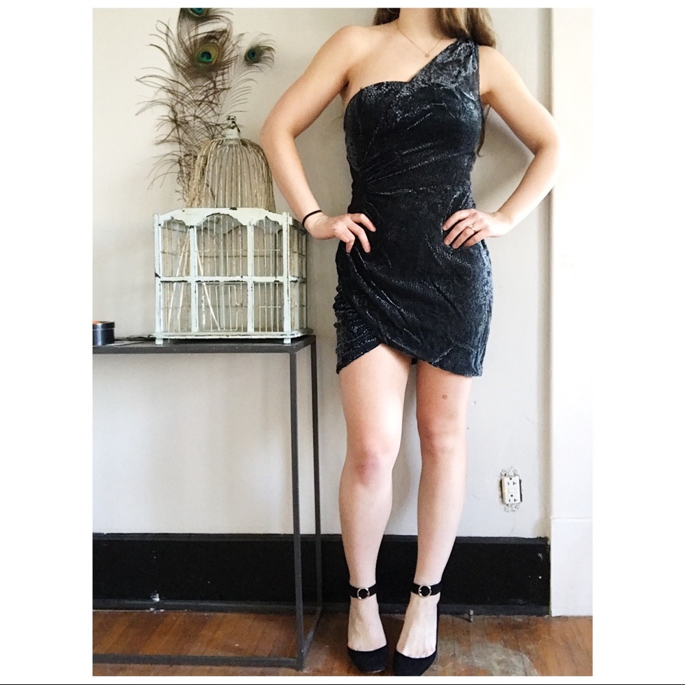 silence + noise velvet burnout dress